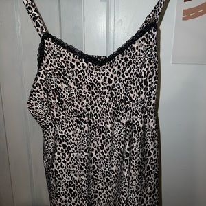 lace cheetah print camisole top
